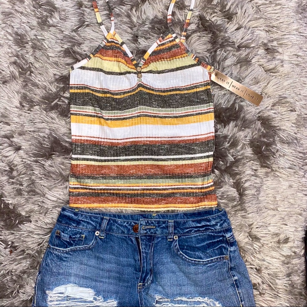 Striped Crop Tank